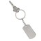 Contemporary Home Living 2" Dog Tag Design Stainless Steel Key Chain